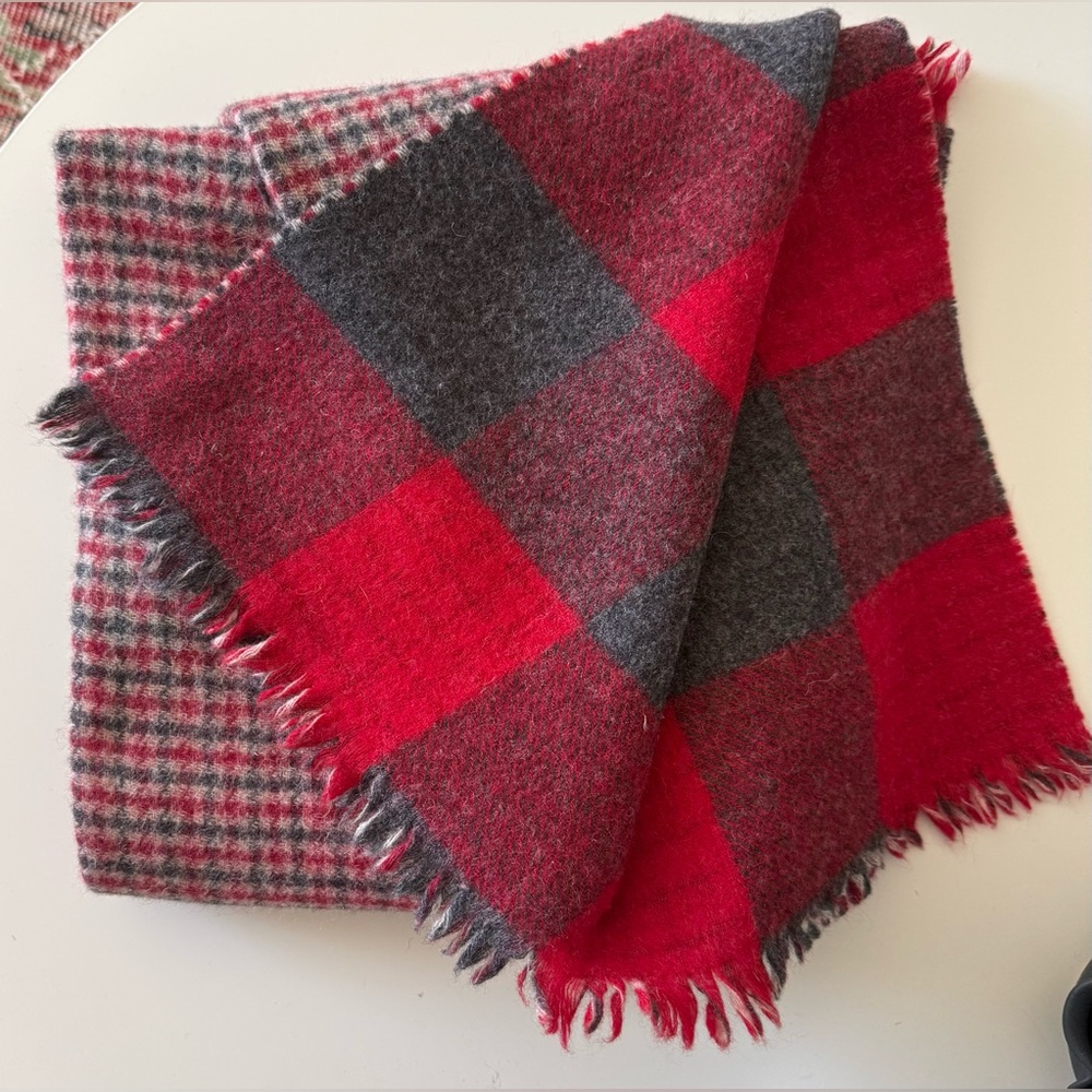 J.Crew Houndstooth and Plaid Scarf